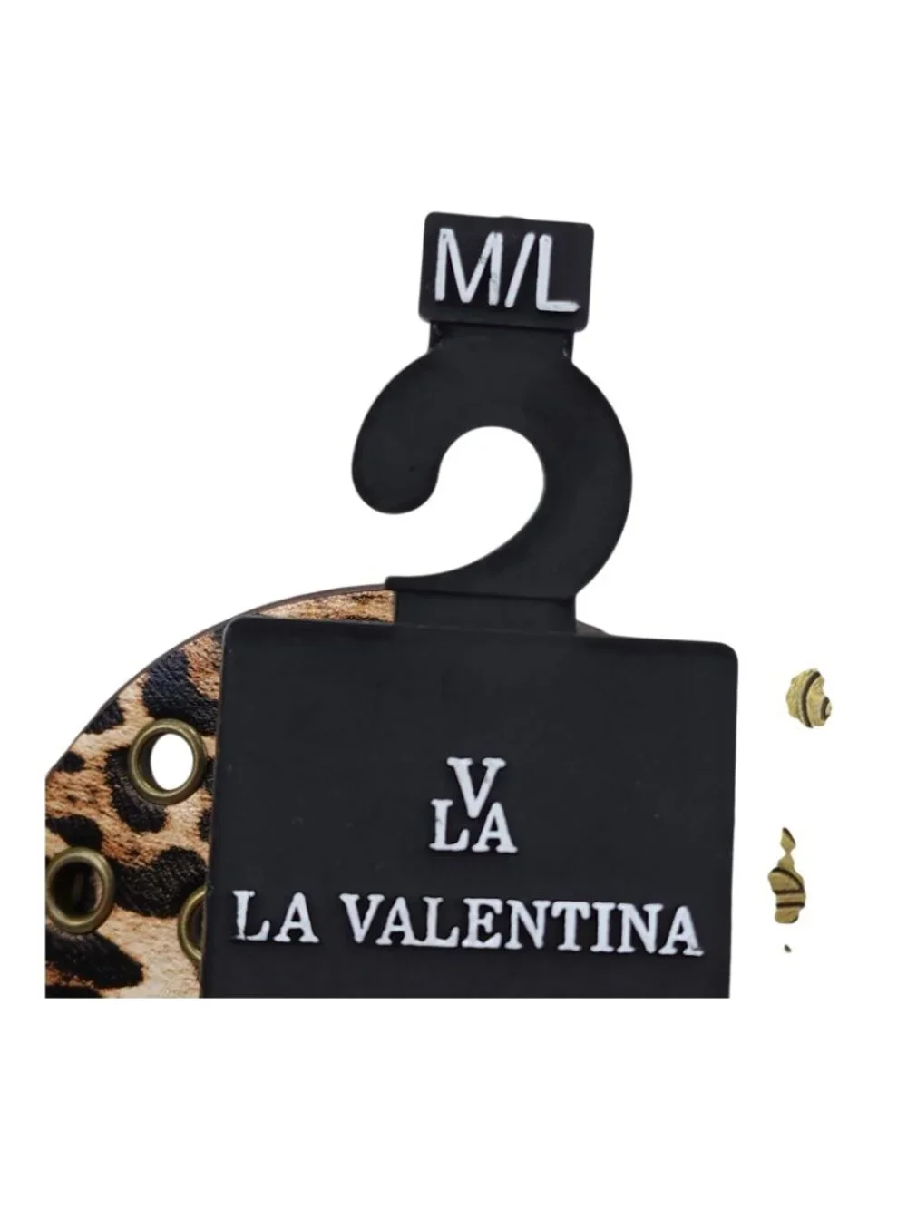 La Valentina Leopard Print Belt Concho With Medallion Accent M/L 48